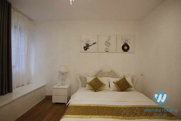 Elegant 3 bedroom apartment with a nice terrace for rent in Dong Da District